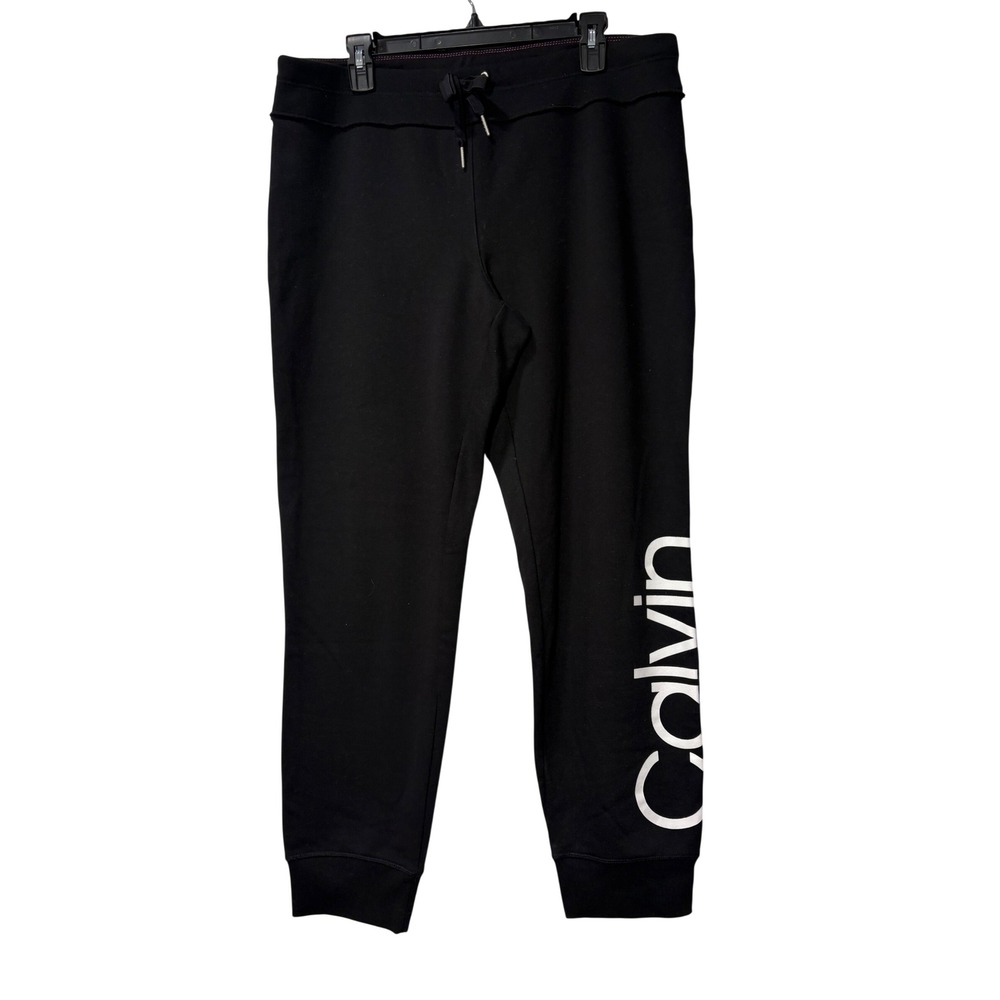 Calvin Klein Performance Womens Black Logo Joggers Sweatpants XL